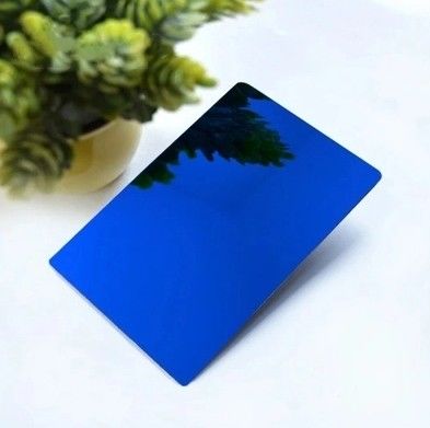 Blauw Decoratieve roestvrijstalen platen Gepoetste haarlijn Satine Vibratie zand geblazen